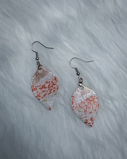 Copper & Silver Earrings - Small Petal